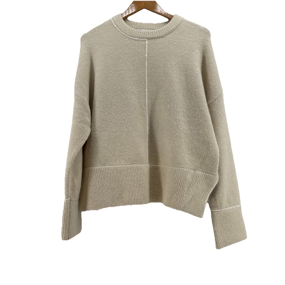 Zara Sweater Womens Medium Beige Soft Basic Sweater‎